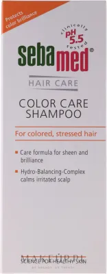 Шампунь для окрашенных волос с протеином пшеницы и UV-фильтром Sebamed Colour Care, 200 мл
