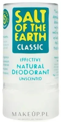 Дезодорант-стик Salt of the Earth Crystal Classic Deodorant натуральный, неароматизированный, 90 г