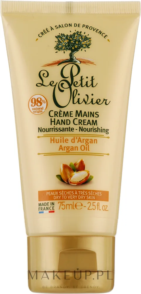 Крем для рук Le Petit Olivier Organic Care с аргановым маслом питательный 75 мл