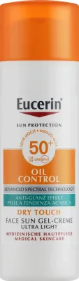 Eucerin Sun Protection Oil Control Dry Touch гель-крем для лица солнцезащитный SPF 50 матовый финиш для жирной кожи под макияж 50 мл