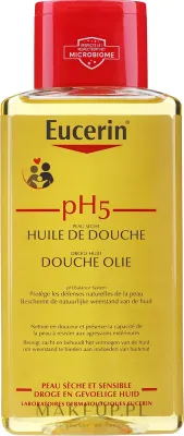 Eucerin pH5 масло для душа для сухой и чувствительной кожи, очищающее масло для тела 400 мл