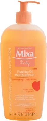 Масло для ванны и душа Mixa Baby Foaming Oil Bath and Shower детское пенящееся, на натуральных маслах, 400 мл