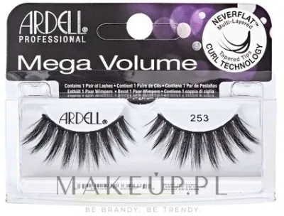Ресницы накладные Ardell Mega Volume 253 Black на полоске, многоразовые, из натурального волоса, 2 шт