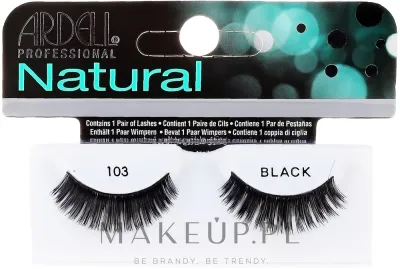 Ресницы накладные Ardell Natural Demi Black 103 чёрные, из натурального волоса, 2 шт