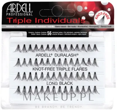 Ресницы накладные Ardell Triple Individuals в пучках, длинные, из натурального волоса, 56 шт