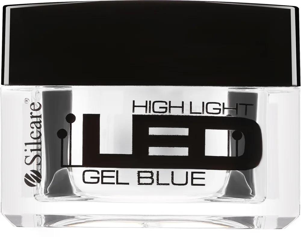 Silcare High Light LED Blue гель строительный для наращивания и укрепления ногтей моделирующий голубой, для лампы LED, маникюр