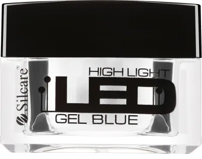 Silcare High Light LED Blue гель строительный для наращивания и укрепления ногтей моделирующий голубой, для лампы LED, маникюр