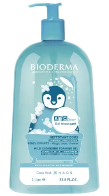 Детский мягкий гель для мытья волос и тела Bioderma ABCDerm Mild Foaming Gel для младенцев и детей