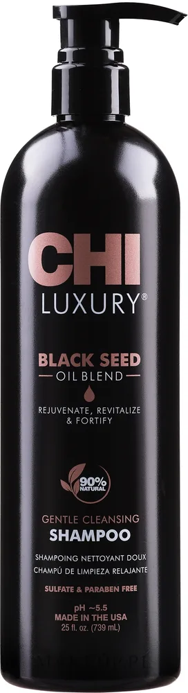 Деликатный очищающий шампунь с маслом чёрного тмина и шёлком CHI Luxury Black Seed Oil
