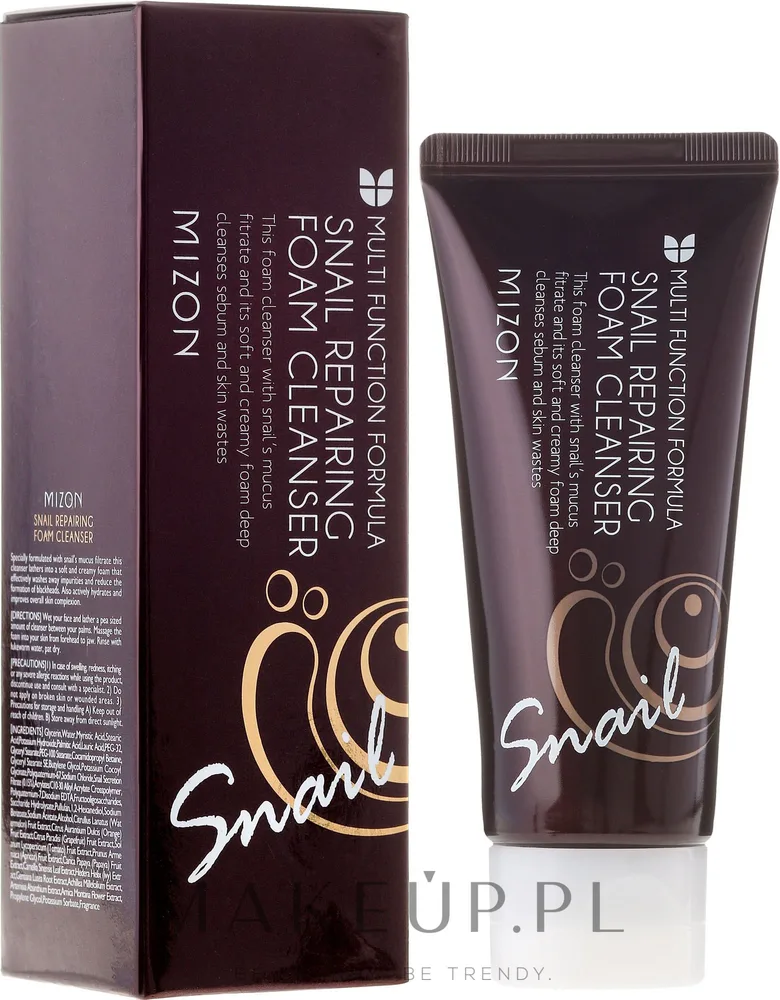 Mizon Snail Repairing Foam Cleanser пенка для умывания очищающая для лица с муцином улитки и прополисом 60 мл