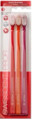 Набор зубных щёток Swissdent Profi Whitening Soft Trio, мягкие, 3 шт