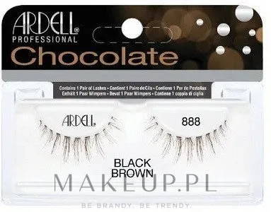 Ресницы накладные Ardell Chocolate Lash Black Brown 888, коричнево-чёрные, прозрачная лента, 2 шт