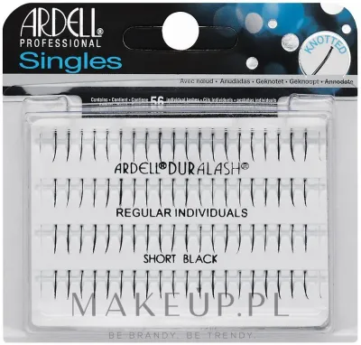 Ресницы накладные поштучные Ardell Singles Regular Short Black, чёрные, 56 шт