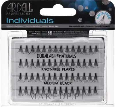 Ресницы накладные пучковые Ardell Duralash Naturals Flare Medium Black, чёрные, 56 шт