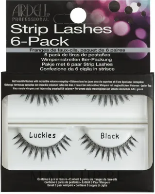 Ресницы накладные Ardell Invisiband Lashes Luckies Black, чёрные, из натурального волоса, 6 шт