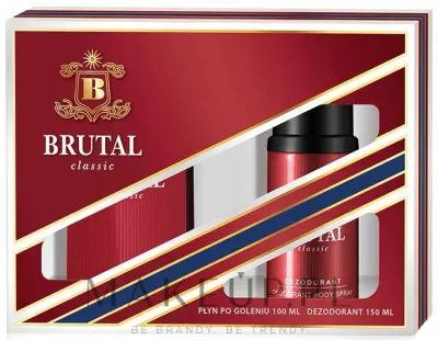 Набор для мужчин Brutal Classic парфюмированный бальзам после бритья и дезодорант 100+150 мл