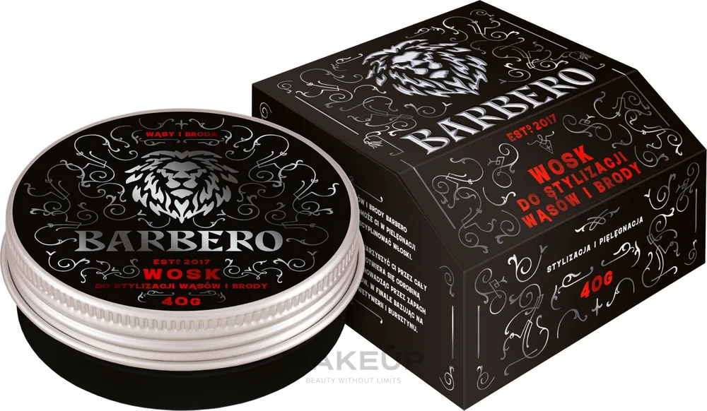 Воск для укладки усов и бороды Barbero Beard Care Wax, с маслом миндаля, 40 г