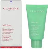 Clarins SOS Pure Emergency Mask with Rebalancing Clay маска для лица очищающая с глиной 75 мл, для комбинированной и жирной кожи — фото 1