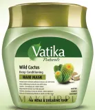 Маска для волос Dabur Vatika Wild Cactus глубоко питательная, для слабых ломких волос, экстракт кактуса, кокос, чеснок, 500 г — фото 2