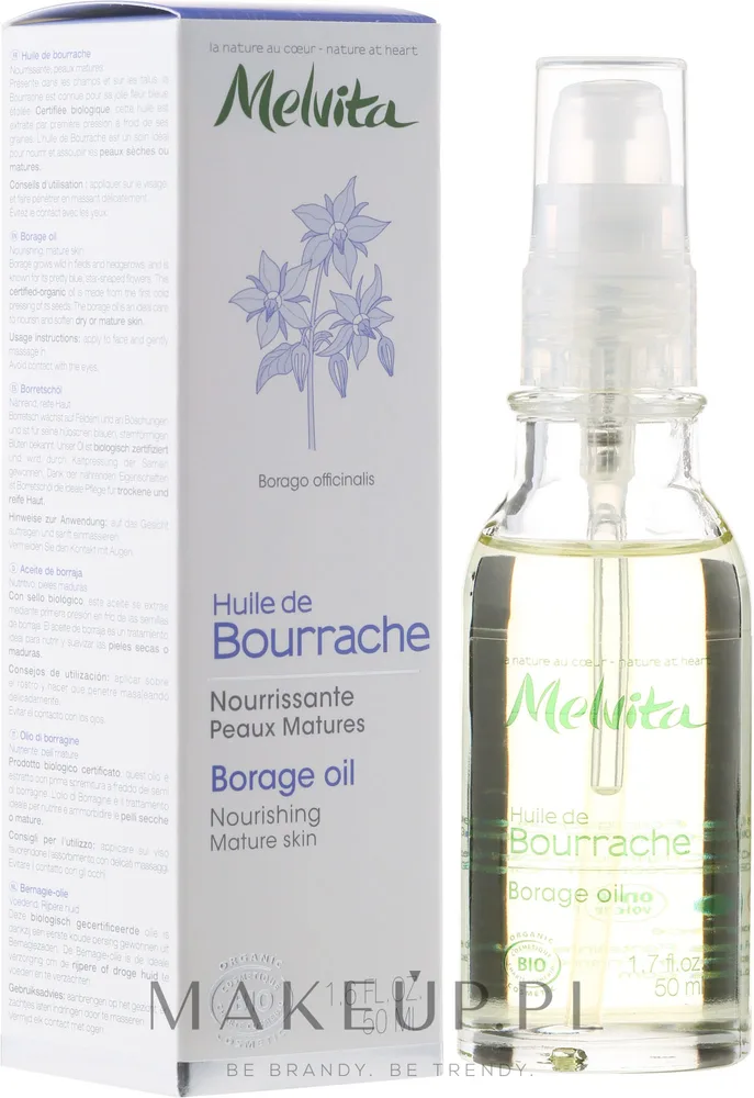 Масло для лица Melvita Huile de Bourrache питательное из семян огуречника 50 мл
