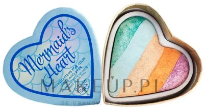 Хайлайтер для лица I Heart Revolution Mermaid’s Heart Highlighter запечённый, пять оттенков, в форме сердца, 10 г
