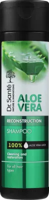Очищающий шампунь для волос Dr Sante Aloe Vera, восстанавливающий, с алоэ и кератином, 250 мл