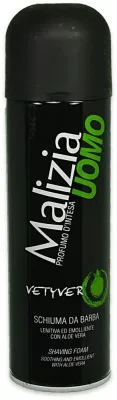 Пена для бритья Mirato Malizia Uomo Vetyver Shaving Foam парфюмированная, предотвращает раздражение, 300 мл