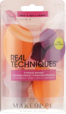 Набор спонжей для макияжа Real Techniques Miracle 6 Complexion Sponge Set, каплевидной формы, 6 шт