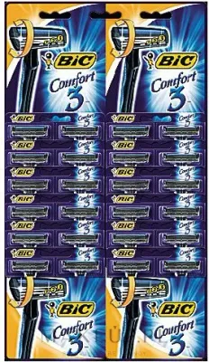 Станки для бритья Bic Comfort 3 Pivot мужские, с поворотной головкой, 24 шт