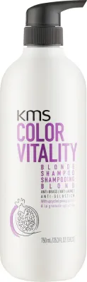 Шампунь для блонда и осветлённых волос KMS California Colorvitality Blonde Shampoo с AHA-комплексом, 750 мл