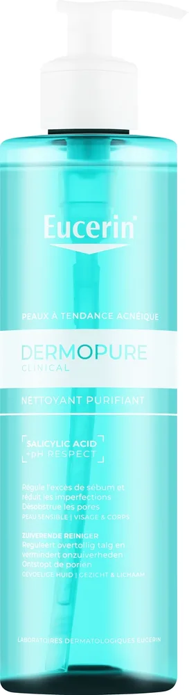 Гель очищающий для лица и тела Eucerin DermoPure для кожи с несовершенствами, с салициловой кислотой, 400 мл