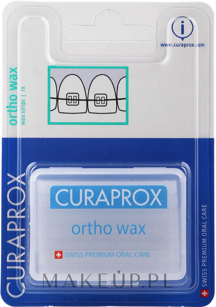 Воск ортодонтический Curaprox Ortho Wax Wosk защитный, на основе парафина и вазелина, 7 шт