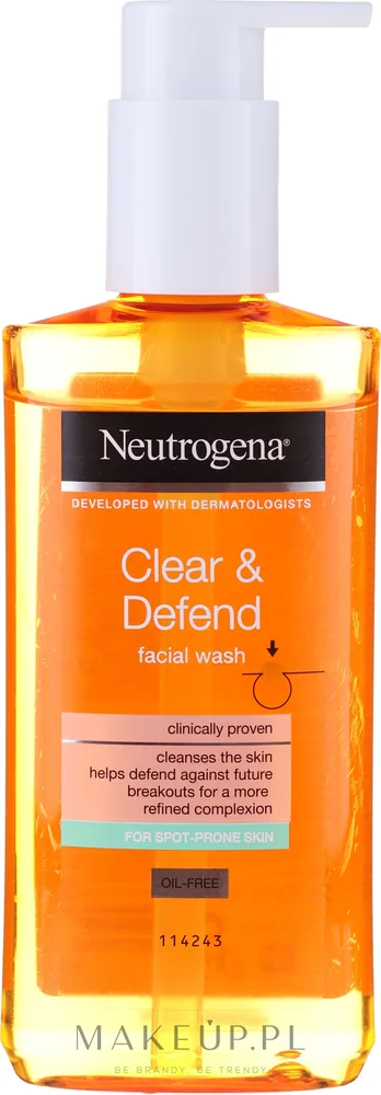Очищающий гель для умывания с салициловой кислотой Neutrogena Visibly Clear Clear & Defend Facial Wash, 200 мл