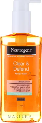 Очищающий гель для умывания с салициловой кислотой Neutrogena Visibly Clear Clear & Defend Facial Wash, 200 мл