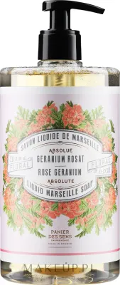 Мыло жидкое Panier Des Sens Geranium Rose Liquid Soap для рук и тела, для жирной и проблемной кожи, 500 мл