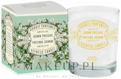 Свеча ароматическая Panier Des Sens Precious Jasmine с ароматом жасмина, в стеклянном подсвечнике, 180 г