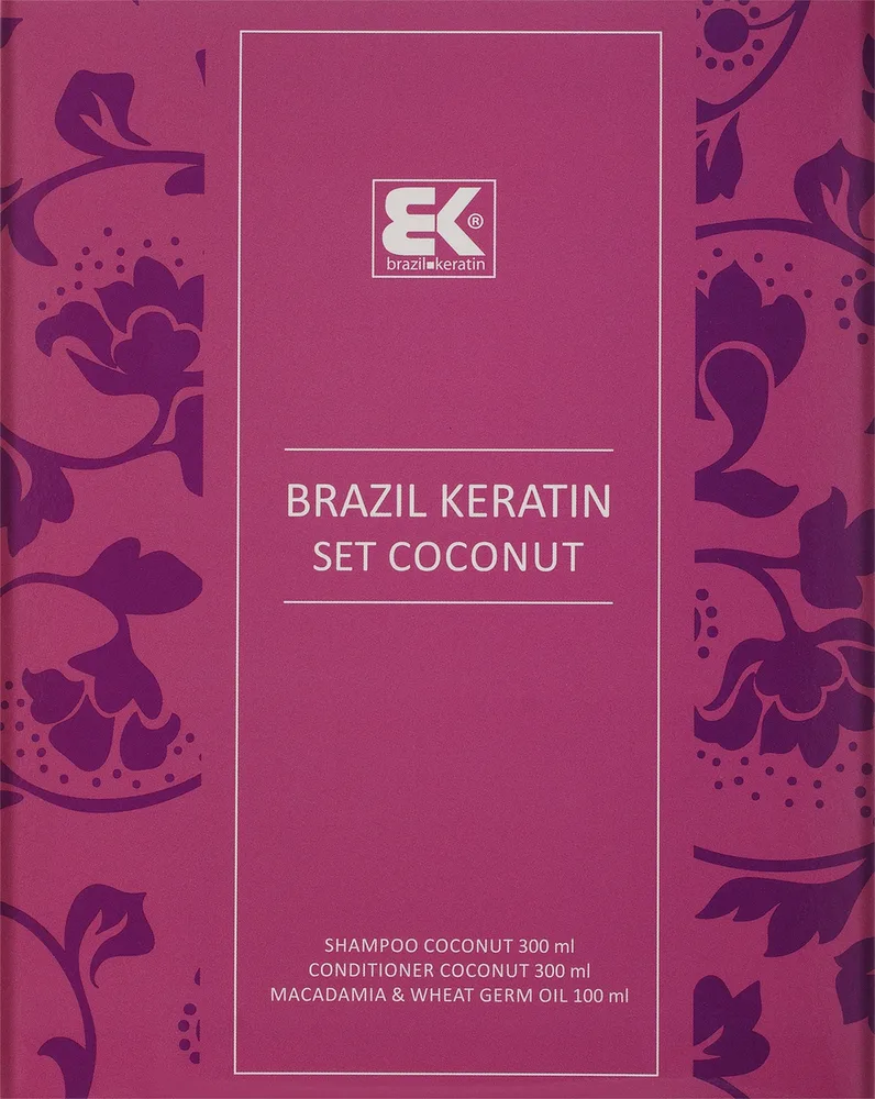 Набор для волос Brazil Keratin Coconut шампунь кондиционер и масло с кератином 300+300+100 мл