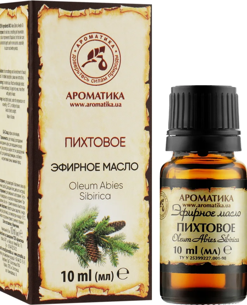 Эфирное масло пихты Aromatika 100% натуральное для ароматерапии, ванны и массажа