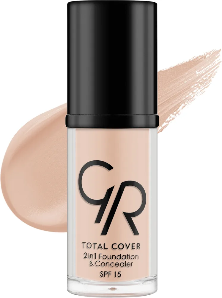 Тональная основа Golden Rose Total Cover 2 в 1 с корректором, 30 мл, оттенок 11