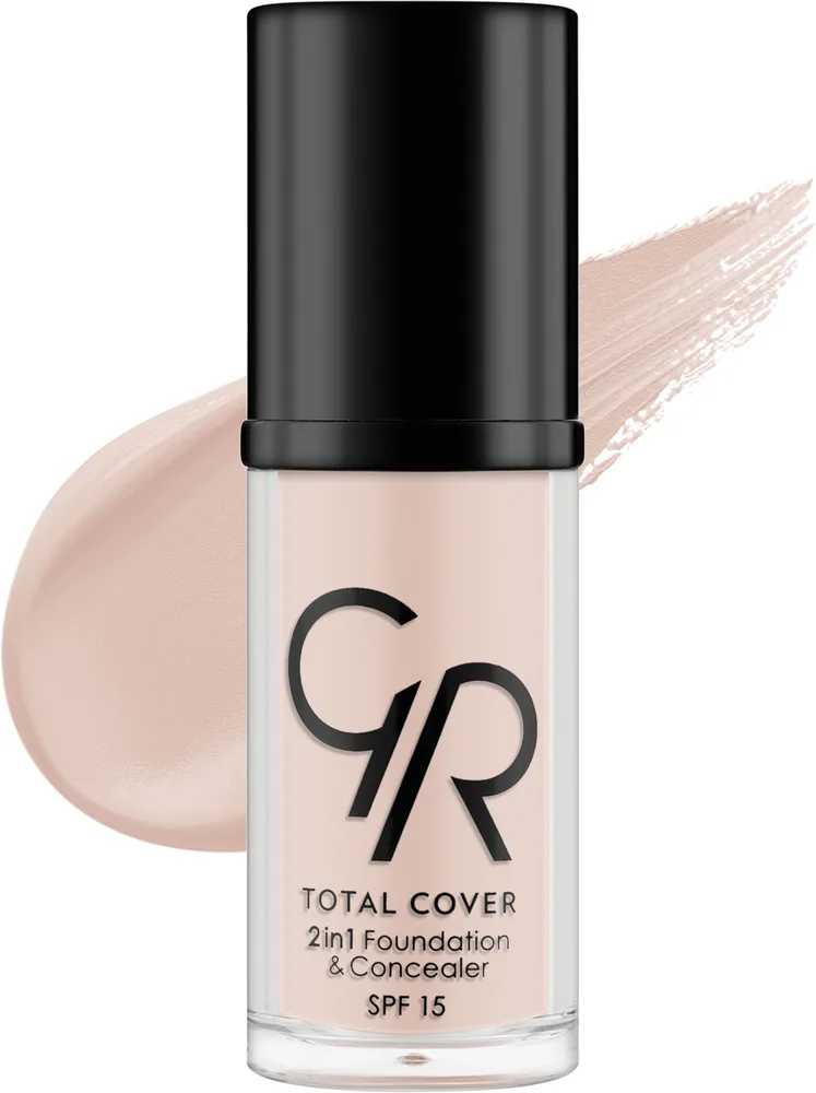 Тональная основа Golden Rose Total Cover 2 в 1 с корректором, 30 мл, оттенок 05