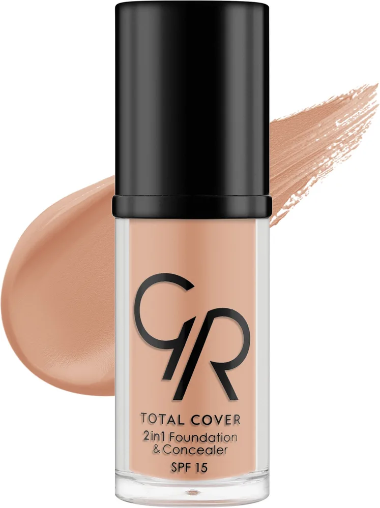 Тональная основа Golden Rose Total Cover 2 в 1 с корректором, 30 мл, оттенок 04