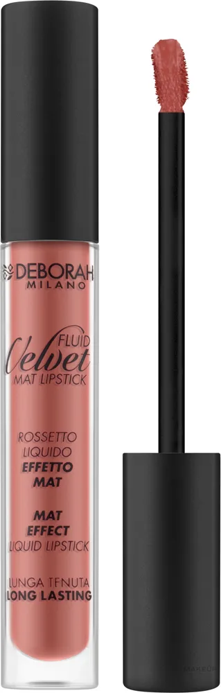 Жидкая помада для губ Deborah Fluid Velvet Mat матовая, оттенок 01 - Antique Rose