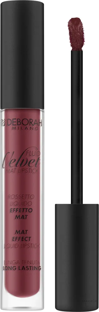 Жидкая помада для губ Deborah Fluid Velvet Mat матовая, оттенок 09 - Purple Wine