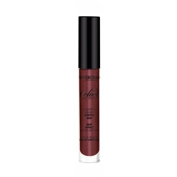 Жидкая помада для губ Deborah Fluid Velvet Mat матовая, оттенок 52 - Metal Plum