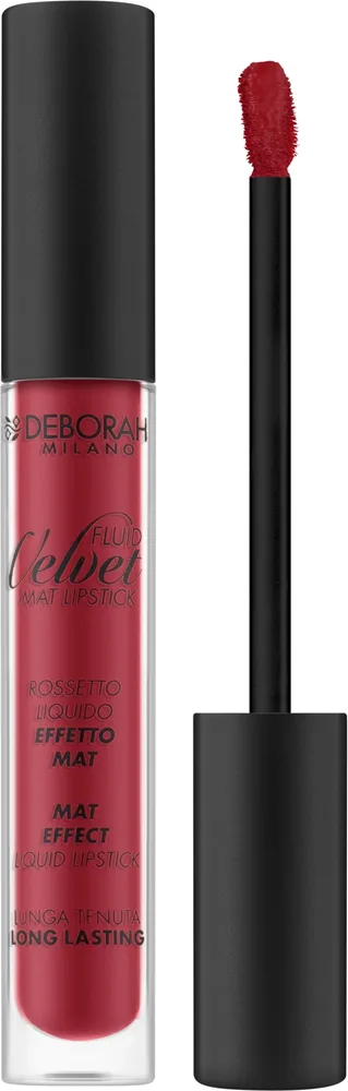 Жидкая помада для губ Deborah Fluid Velvet Mat матовая, оттенок 21 - Poppy Red