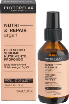 Сухое масло Phytorelax Laboratories Argan Multi-Usage Dry Oil с аргановым маслом, для кожи, волос и ногтей, 100 мл