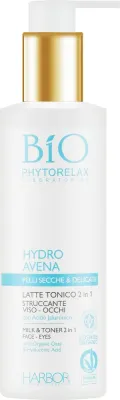 Молочко для лица и глаз Phytorelax Laboratories Bio Phytorelax Hydro Avena Milk Toner 2in1, тонизирующее, 2 в 1