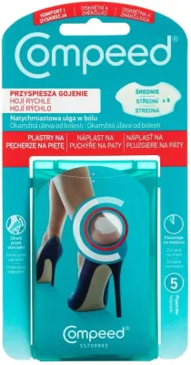 Пластыри от мозолей Compeed на пятку, гидроколлоидные, прозрачные, 5 шт
