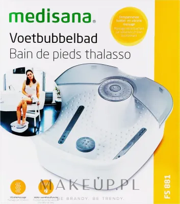 Гидромассажная ванночка для ног Medisana FS 881 Foot Massager, с вибромассажем, до 44 размера обуви, 1 шт
