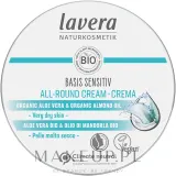 Крем универсальный Lavera Basis Sensitiv All-Round Cream Aloe Vera Almond Oil, для лица, тела и рук — фото 1